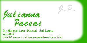 julianna pacsai business card
